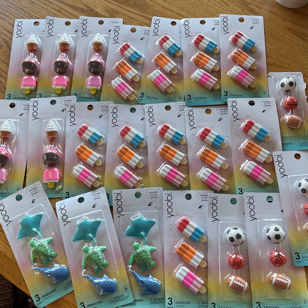 NEW Yoobi Erasers Set - PICK 4 for $7🌺